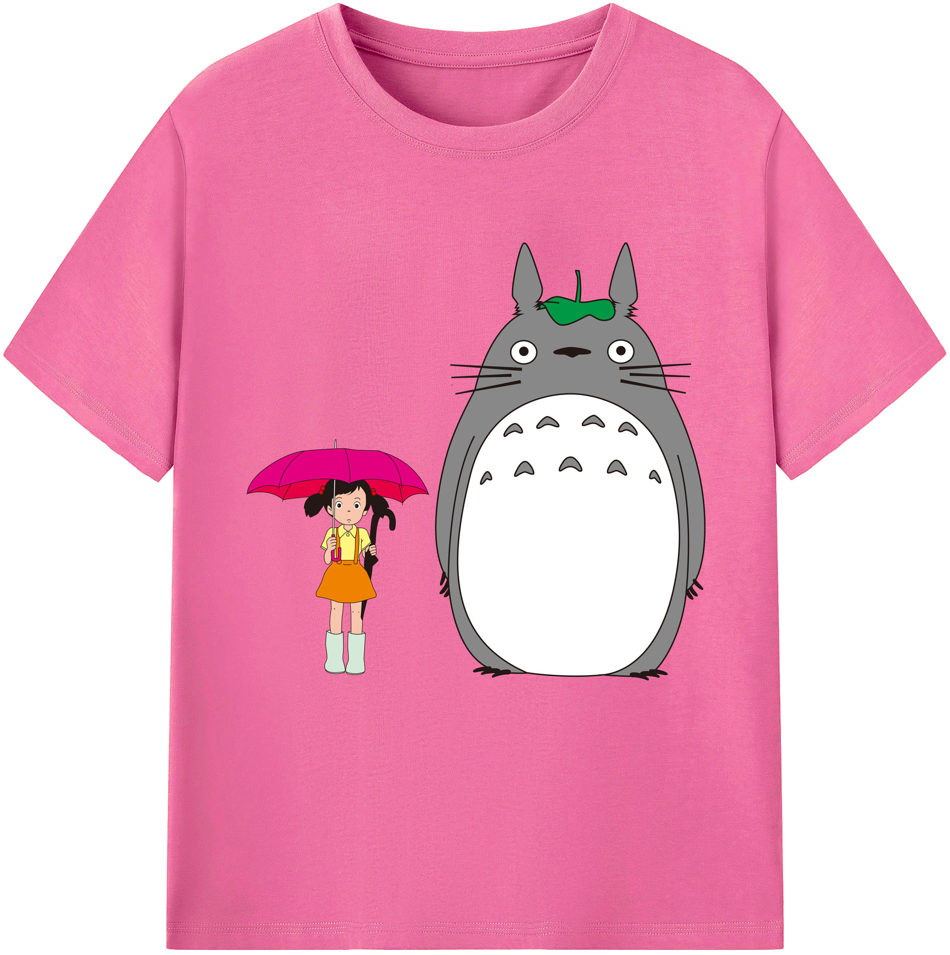 （画像用） となりのトトロ 草壁メイ 草壁サツキ My Neighbor Totoro Satsuki Kusakabe Mei Kusakabe レディースカジュアルプリントTシャツ（綿100％）